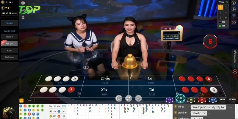 Live casino Topbet có các trò chơi gì nổi bật